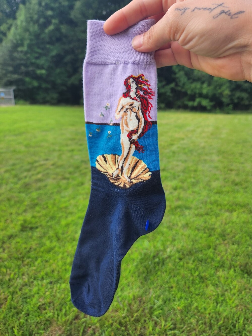 "Creation Of Venus" Mens Crew Socks